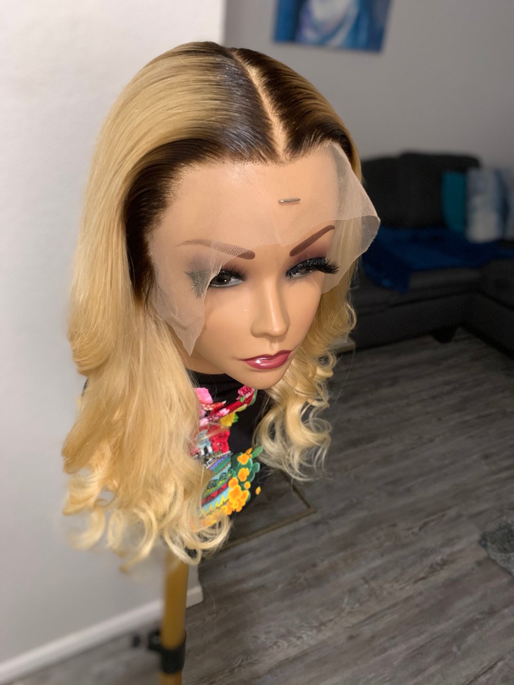 Image of 20 Inch HD 613 Blonde Lace Frontal Wig