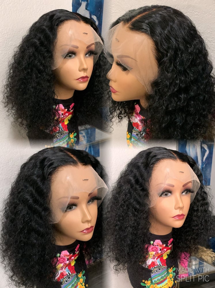 Image of 14 Inch HD Deep Wave Lace Frontal Wig 