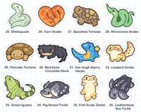 Tiny Reptile Club Vinyl Stickers (Volume 3)