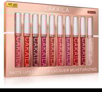 Image 1 of 10pcs/set Nude Lip Gloss Matte Velvet Lipstick Waterproof Long-lasting  Liquid Lipstick .