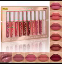Image 3 of 10pcs/set Nude Lip Gloss Matte Velvet Lipstick Waterproof Long-lasting  Liquid Lipstick .