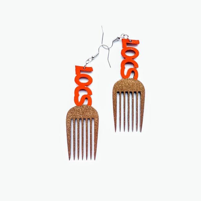 Locs Wood Earrings 