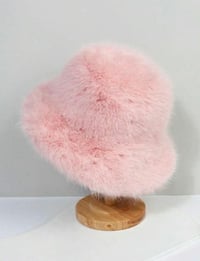 Image 4 of 1pc Faux Fox  Bucket Hat, Faux Mink Trimmed, Warm & Fashionable 