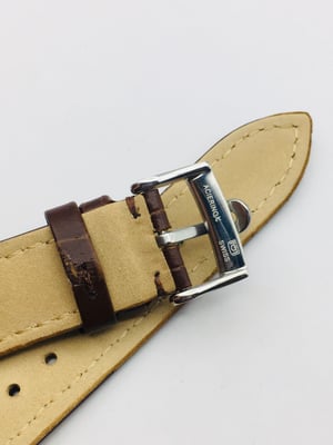 Image of 18mm/19mm BROWN CROC PADDED MEN STRAP FOR OMEGA WATCH.TOP QUALITY.HEAVY DUTY. LEATHER