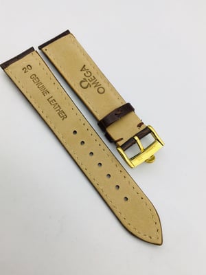 Image of 20MM BROWN CROC PADDED MEN STRAP FOR OMEGA WATCH.TOP QUALITY.HEAVY DUTY. LEATHER