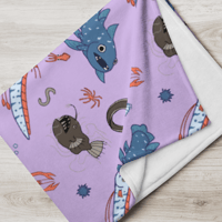 Image 2 of Deep Sea Cool Guys Throw Blanket, 2 Sizes