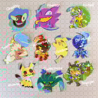 PKMN Monsters - Holographic Vinyl Stickers