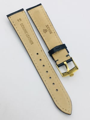 Image of ROLEX top quality 18mm/19mm genuine leather gents watch strap band Gold Plated buckle,daytona,