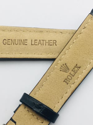 Image of ROLEX top quality 18mm/19mm genuine leather mens watch strap band stainless steel buckle,daytona