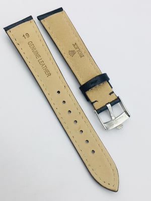 Image of ROLEX top quality 18mm/19mm genuine leather mens watch strap band stainless steel buckle,daytona