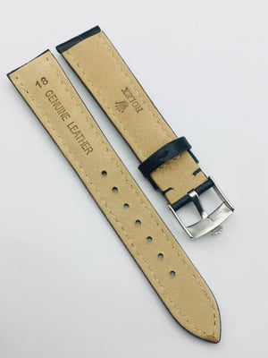 Image of ROLEX top quality 18mm/19mm genuine leather mens watch strap band stainless steel buckle,daytona