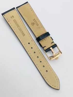 Image of ROLEX top quality 18mm/19mm genuine leather mens watch strap band Rose Glod buckle,daytona