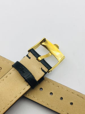 Image of ROLEX top quality 20mm genuine leather mens watch strap band Gold Plated buckle,daytona