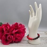 Image 1 of Christmas Lava Bead Bracelet 