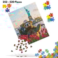 Sloth Visits The Statue of Liberty Jigsaw Puzzle