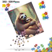 Sloth Baby and Mom In The Forest Jigsaw puzzle