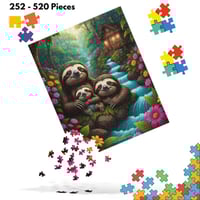Sloth Family At The Cabin Jigsaw Puzzle