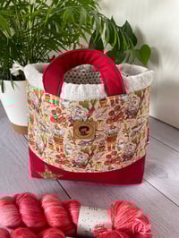Image 4 of Sac à projets taille M, sans poche avant: Petite souris au potager