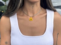 Image 4 of TAG NECKLACE - THIN STAINLESS STEEL 