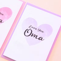 Image 2 of Oma Card. Mother's Day Card. Oma Birthday Card.