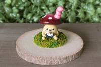 Image 1 of Bookworm Mushroom - Miniature Clay Desk Buddy