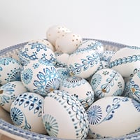 Image 5 of Stunning Hand-Decorated Blue&White Easter Eggs