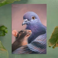 Image 2 of Be kind to every kind | Rat and Pigeon | Poster