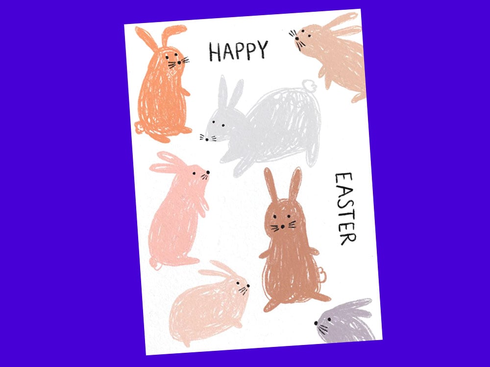 Image of POSTKARTE Happy Easter Hasen