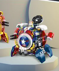 Image 1 of Overwatch Wrecking Ball Captain America Building Kit