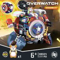 Image 2 of Overwatch Wrecking Ball Captain America Building Kit