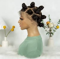 Image 2 of Synthetic Transparent  full Lace braids for black woman.