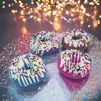 Donuts, Soap Donuts, Organic Coconut Oil with Cocoa Butter drizzle