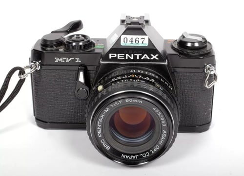 Image of Pentax MV1 35mm SLR Film Camera with 50mm F1.7 SMC lens #0467