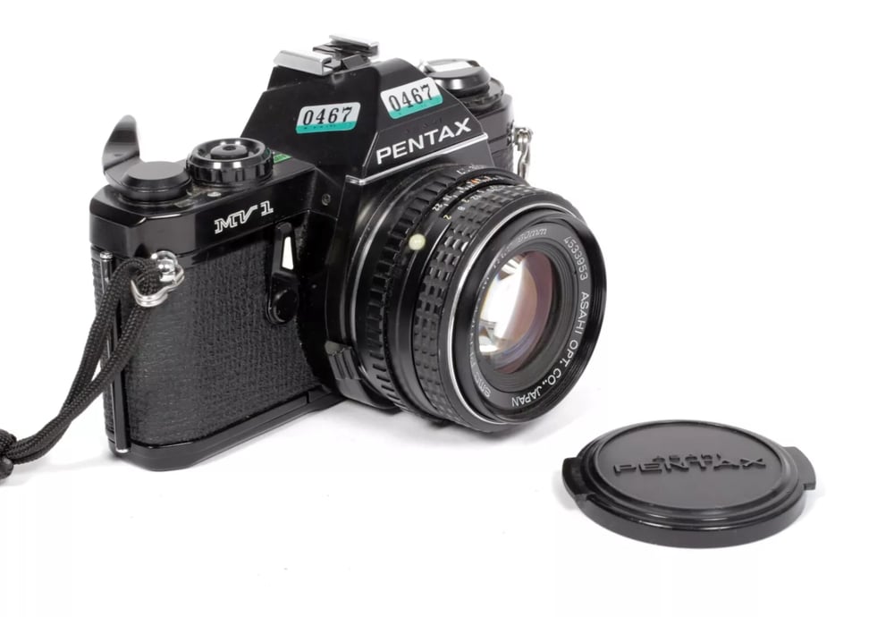 Image of Pentax MV1 35mm SLR Film Camera with 50mm F1.7 SMC lens #0467