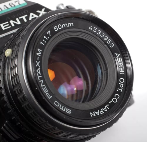 Image of Pentax MV1 35mm SLR Film Camera with 50mm F1.7 SMC lens #0467