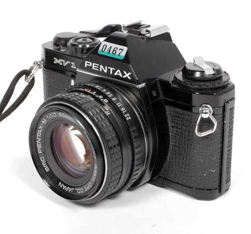 Image of Pentax MV1 35mm SLR Film Camera with 50mm F1.7 SMC lens #0467