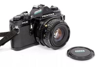 Image 1 of Pentax ME black 35mm SLR Film Camera with 50mm F1.7 SMC lens #0468