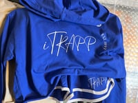 Image 1 of 2PC  Chop Hoodie Blue And White iTRAPP Short Set