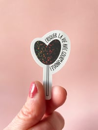 Mini sticker "croquer la vie avec gourmandise !"