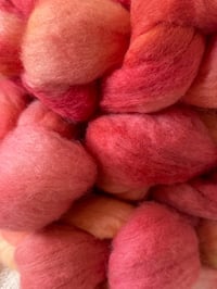 4 oz Wool Roving "Millions of Peaches"