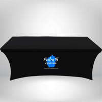 Stretch Table Cloth with Logo - 6ft