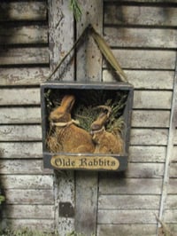 Image 1 of #8... Olde Rabbits Wall Hanger~ Hang or Sit ~
