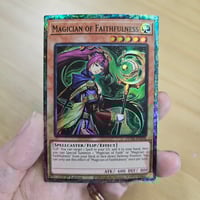 Image 1 of Magician of Faithfulness Etched Card (stripped, etched, recolored border)