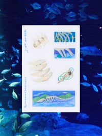Image 1 of whale fall sticker sheet