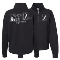 Image 1 of Womens 1/4 Zip Sweatshirt // Black