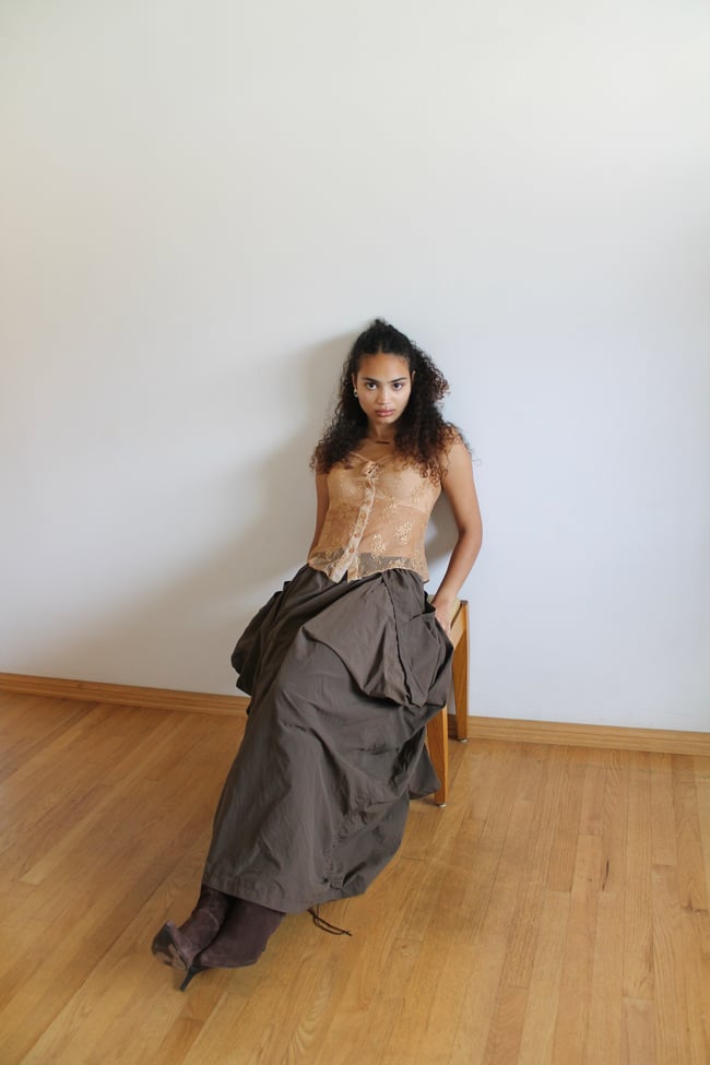90's Layered Cargo Skirt