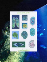 Image 1 of spirals, spirals, spirals sticker sheet