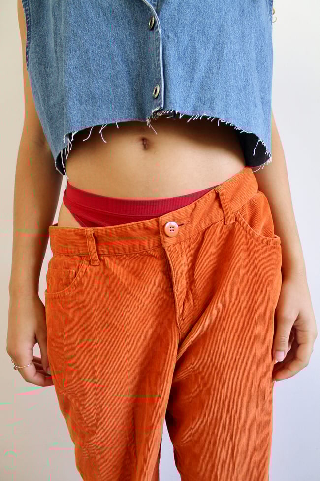 90's Orange Corduroy