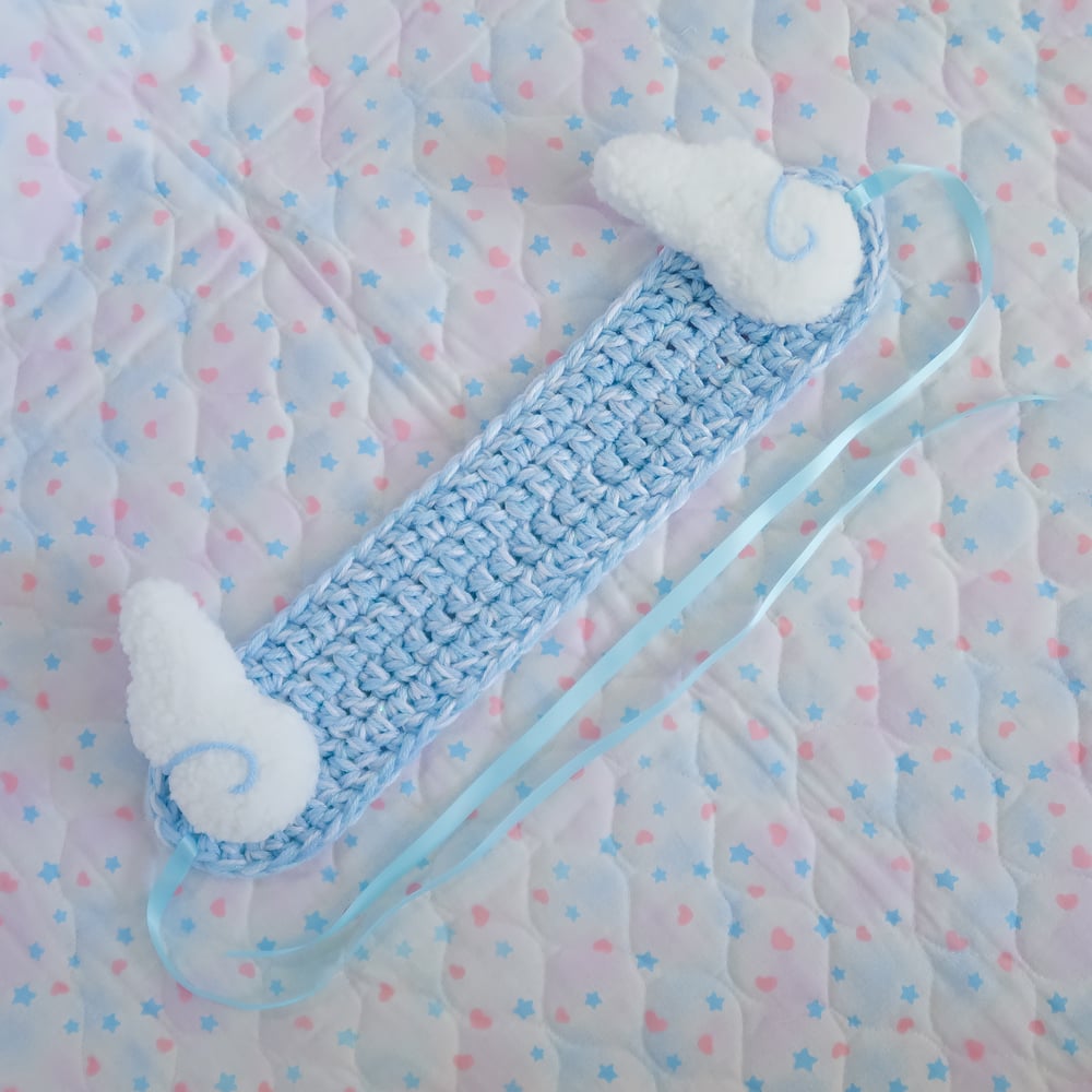 Crochet Headdress/Earmuffs: Angel Wings