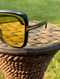 Image 2 of  Black Frames w/yellow tinted lenses 